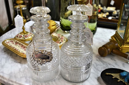 Pair Victorian decanters