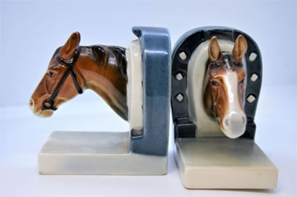 Pair of goebel porcelain bookends