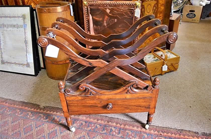 19th century rosewood canterbury
