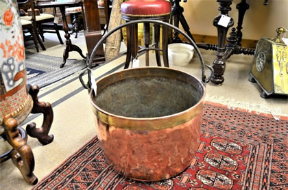 Large copper bin