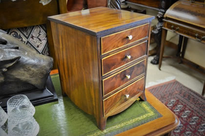 Mahogany miniture chest