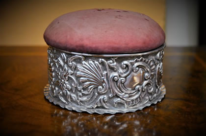 Silver pin cushion 