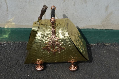 Victorian copper & brass coal scuttle