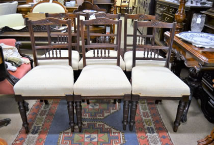 Set of four edwardian mahogany chairs