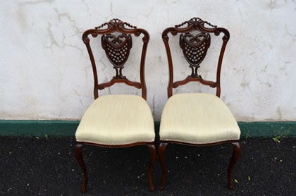 Pair of victorian mahogany occasional chairs