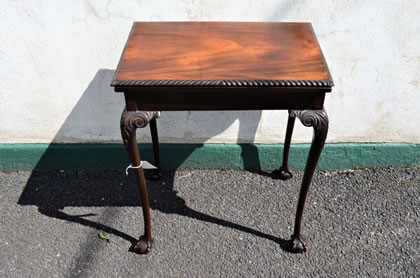 Mahogany card table