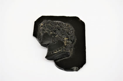 Old glass cameo