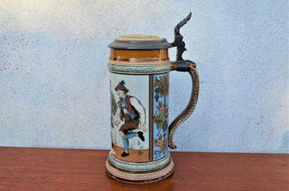 mettlach pottery jug / tankard (german)