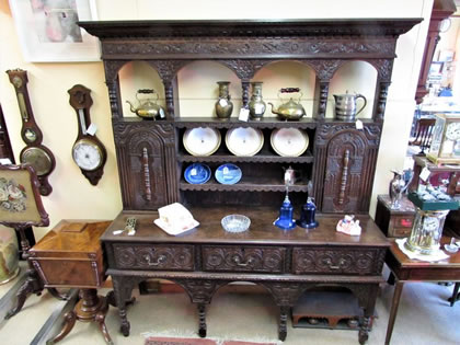 Victorian carved oak dresser