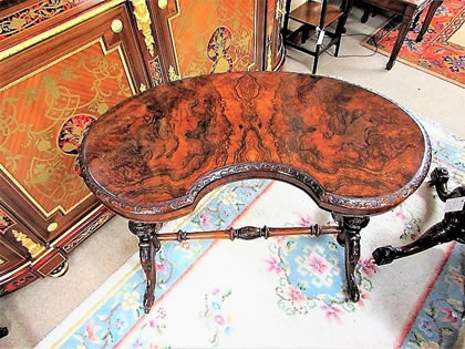 Victorian burr-walnut side table