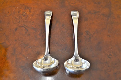 Pair of silver ladles