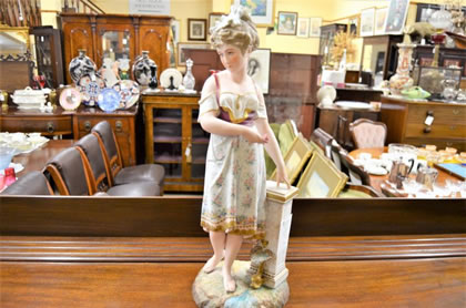 Large porcelain bisque figure