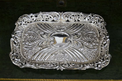 Silver dressing table tray