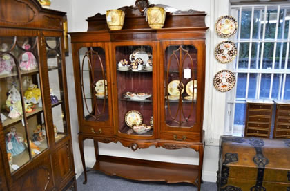 Edwardian mahogany display cabinet