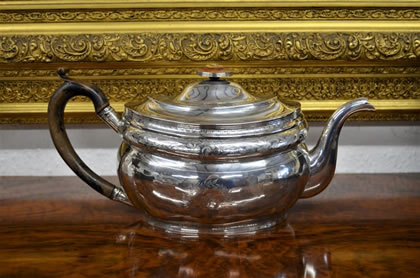 Georgian irish silver tea pot