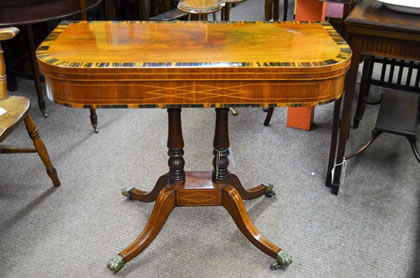 Regency mahogany card table