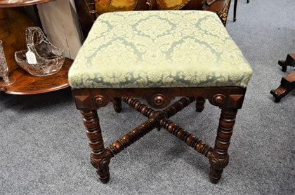 Victorian mahogany stool 