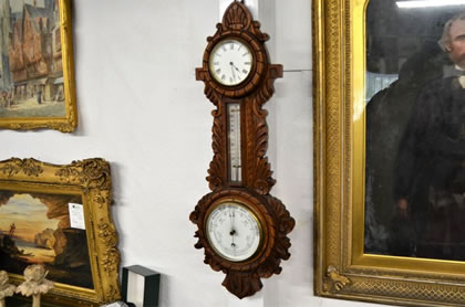 Edwardian oak cased barometer
