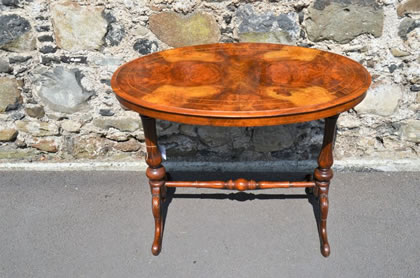 Victorian burr walnut side table