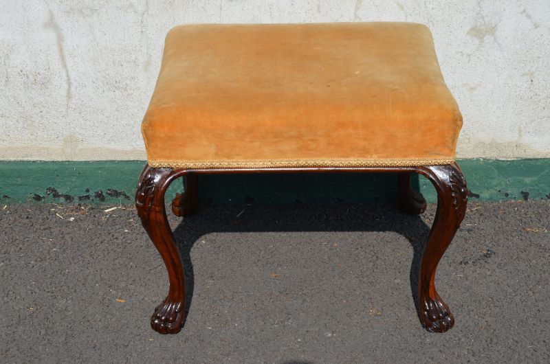 Victorian mahogany stool 