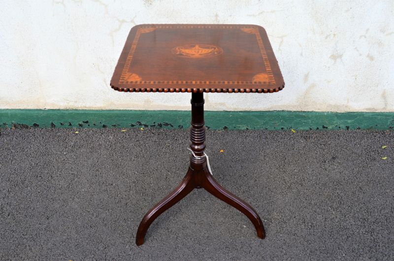 19th century mahogany snap top occasional table 