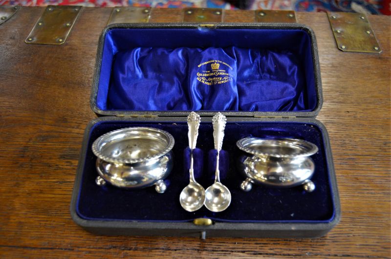 Silver salt & spoons