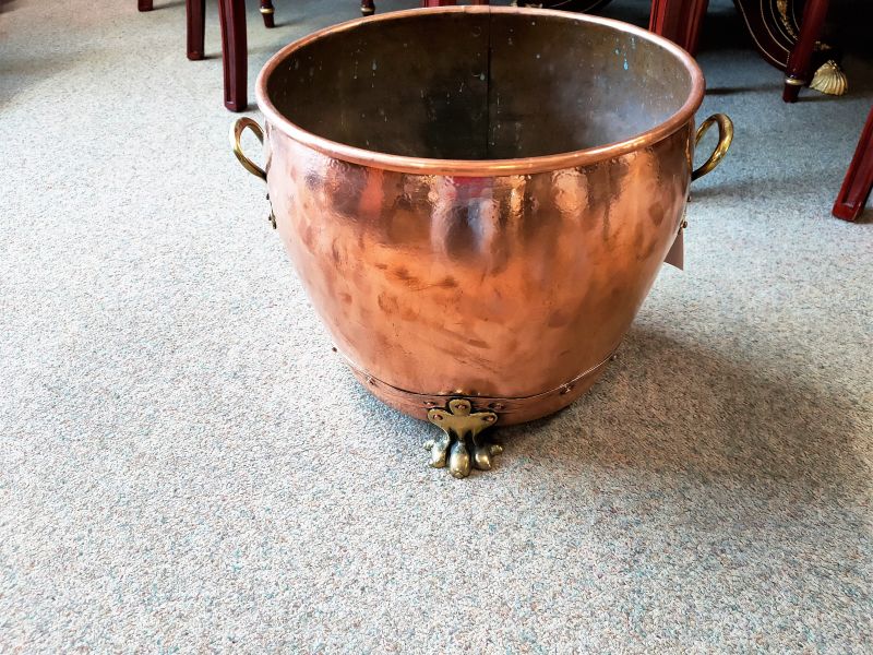 Copper & brass jardinere
