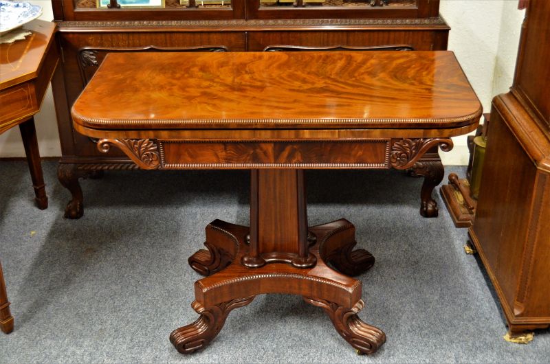 19th century mahogany card table