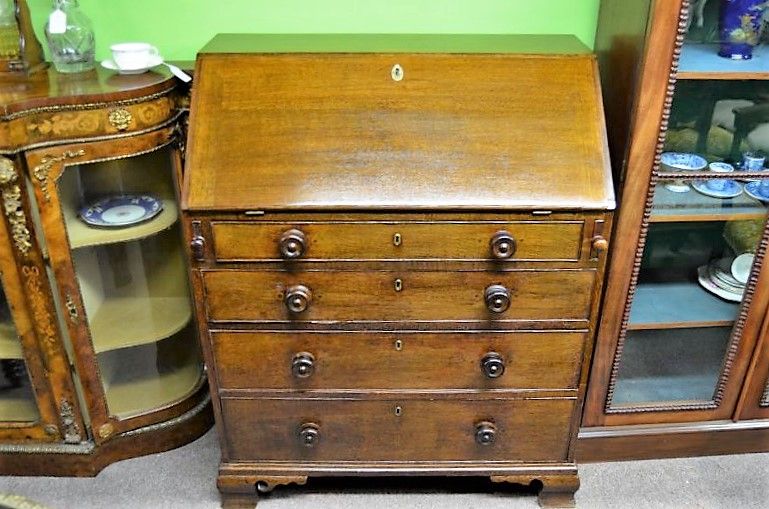 Georgian oak bureau