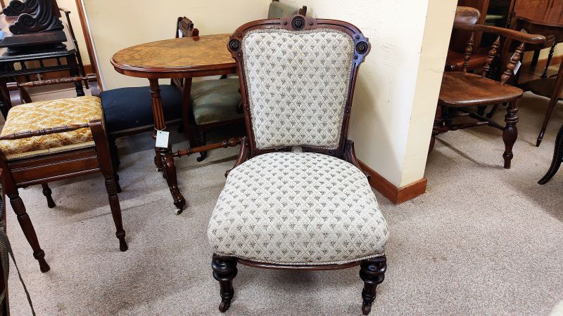 Victorian mahogany low chair