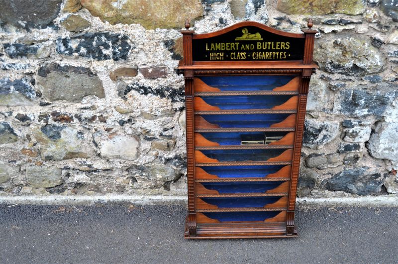 Mahogany lambert & butler cigarette display / dispenser case