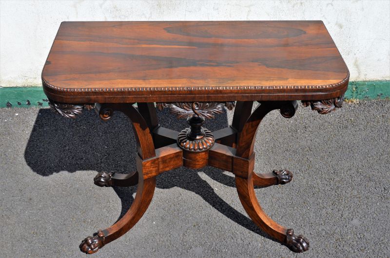 Regency rosewood card table