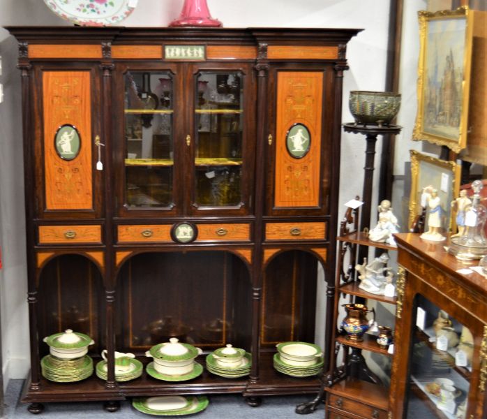 Edwardian mahogany display cabinet