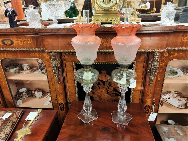 Pair of peg lamps