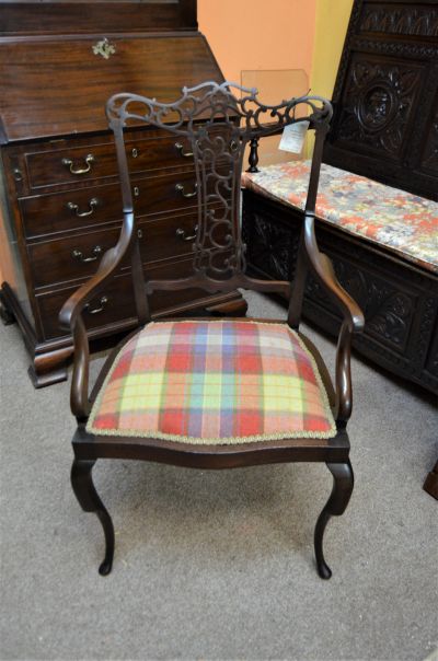 Edwardian mahogany armchair