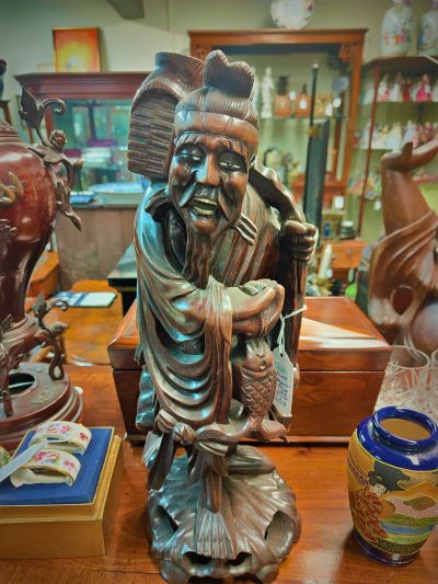 Chinese hardwood figure