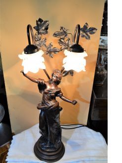 Bronze style figure lamp