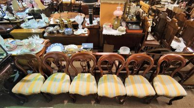 Set of six victorian mahogany chairs