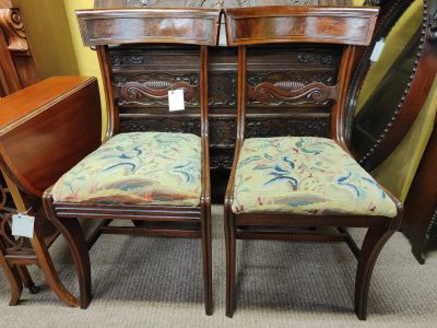 Pair of georgian mahogany chairs