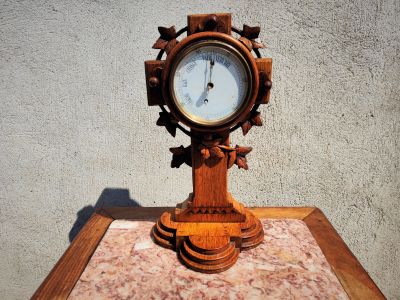 Victorian oak cased barometer 