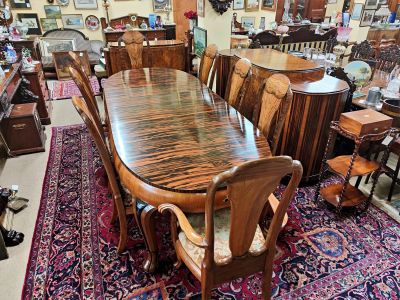 1930s French art deco calamander , macassar & ebony eleven piece suite