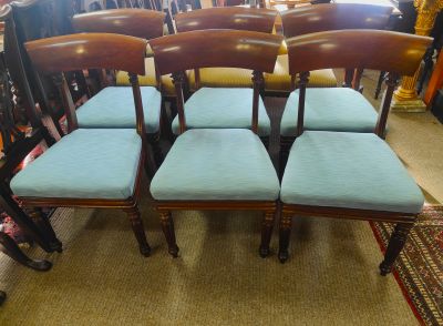 Set of six 19th century mahogany armchairs