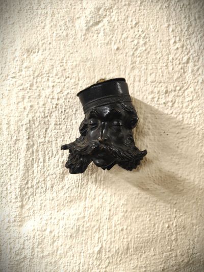 French bronze match holder / striker