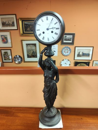 Late 19th century spelter clock 