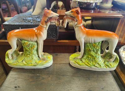 Pair staffordshire dogs