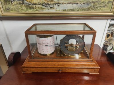 Oak cased barograph