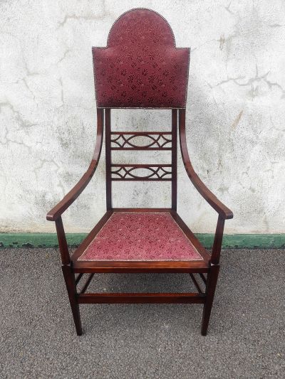 Arts & crafts mahogany armchair