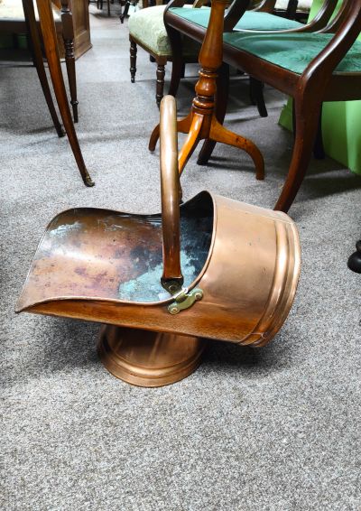 Victorian copper coal scuttle 