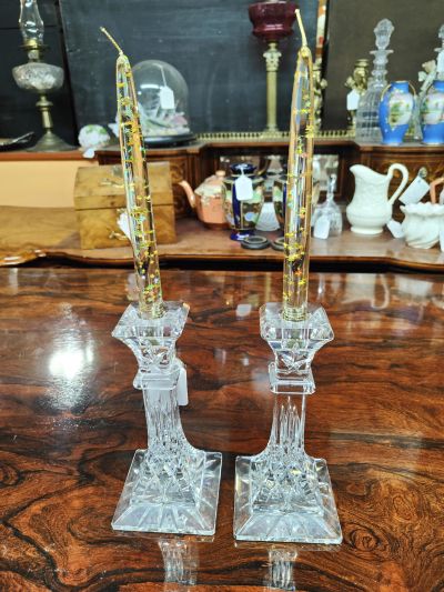 Pair of waterford crystal candlesticks