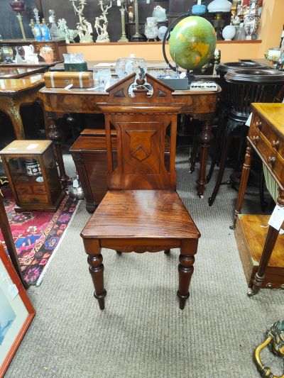 Victorian mahogany hall chair